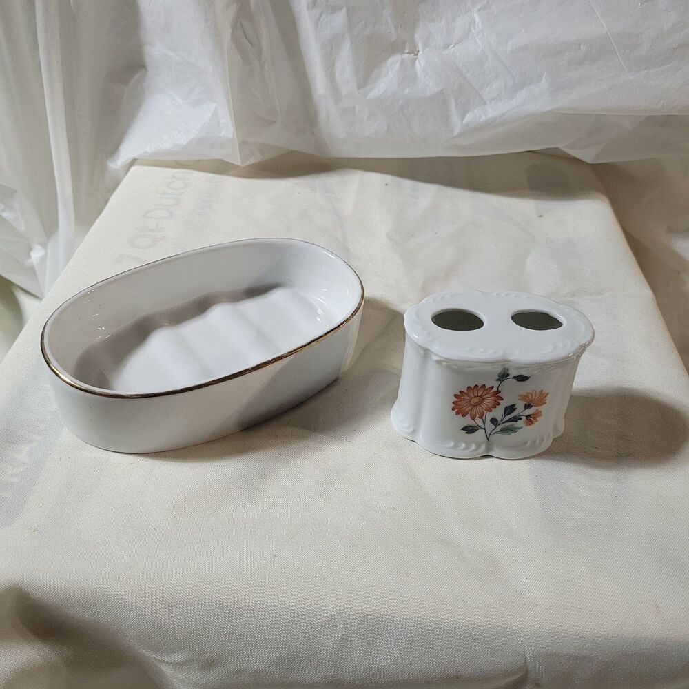 royal porzellan kpm Tooth Brush Holder & Unbranded Soap Dish